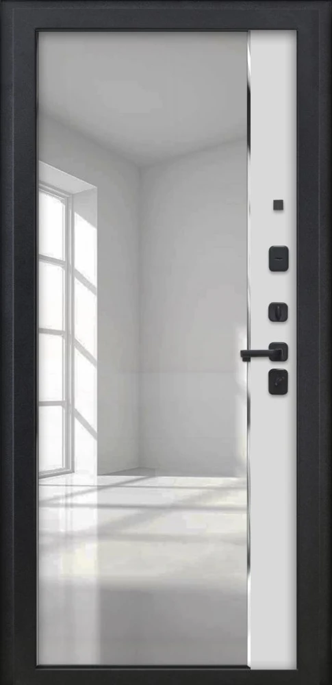 Входная дверь ДвериПРО Термо серебро ФЛЗ-618 Белый матовый DPRO227954 внутренняя сторона