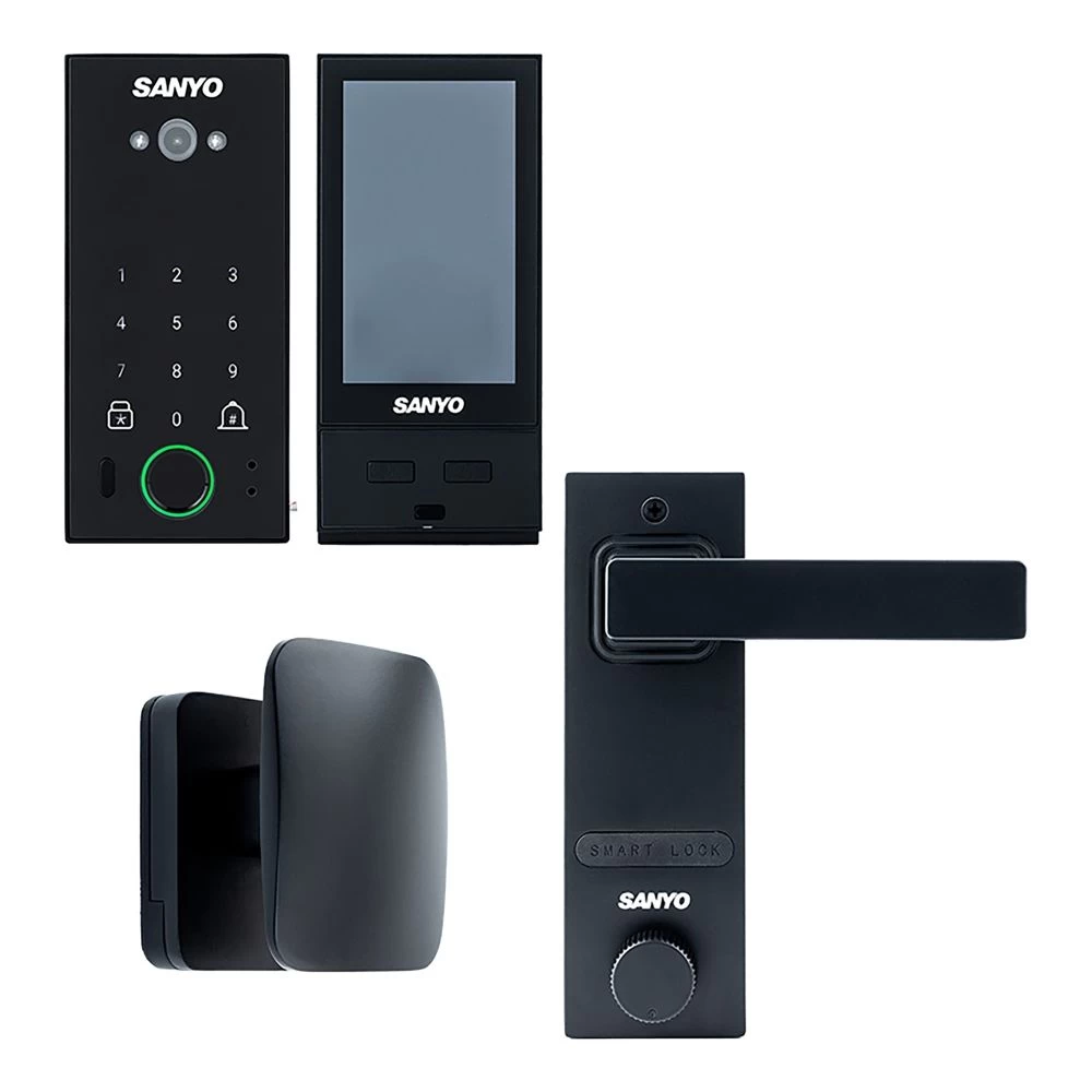 Фото Электронный замок Sanyo D600 Usmart Go DM70 с WiFi, с видеодомофоном, черный